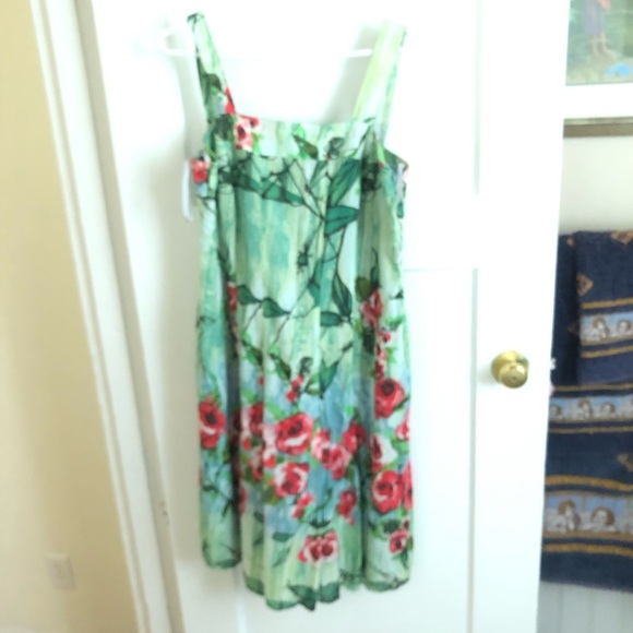 Steilmann size 16 flowery summer dressed- 100% cotton- lined- zipper- used - Picture 10 of 10